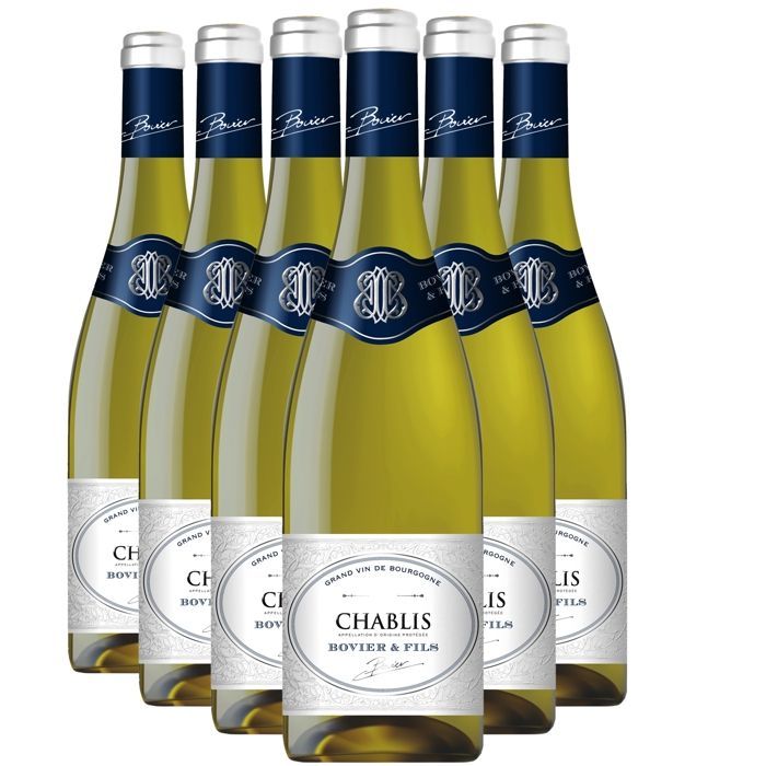 Bovier et Fils Chablis 2023 - White Burgundy Wine (6x75cl)