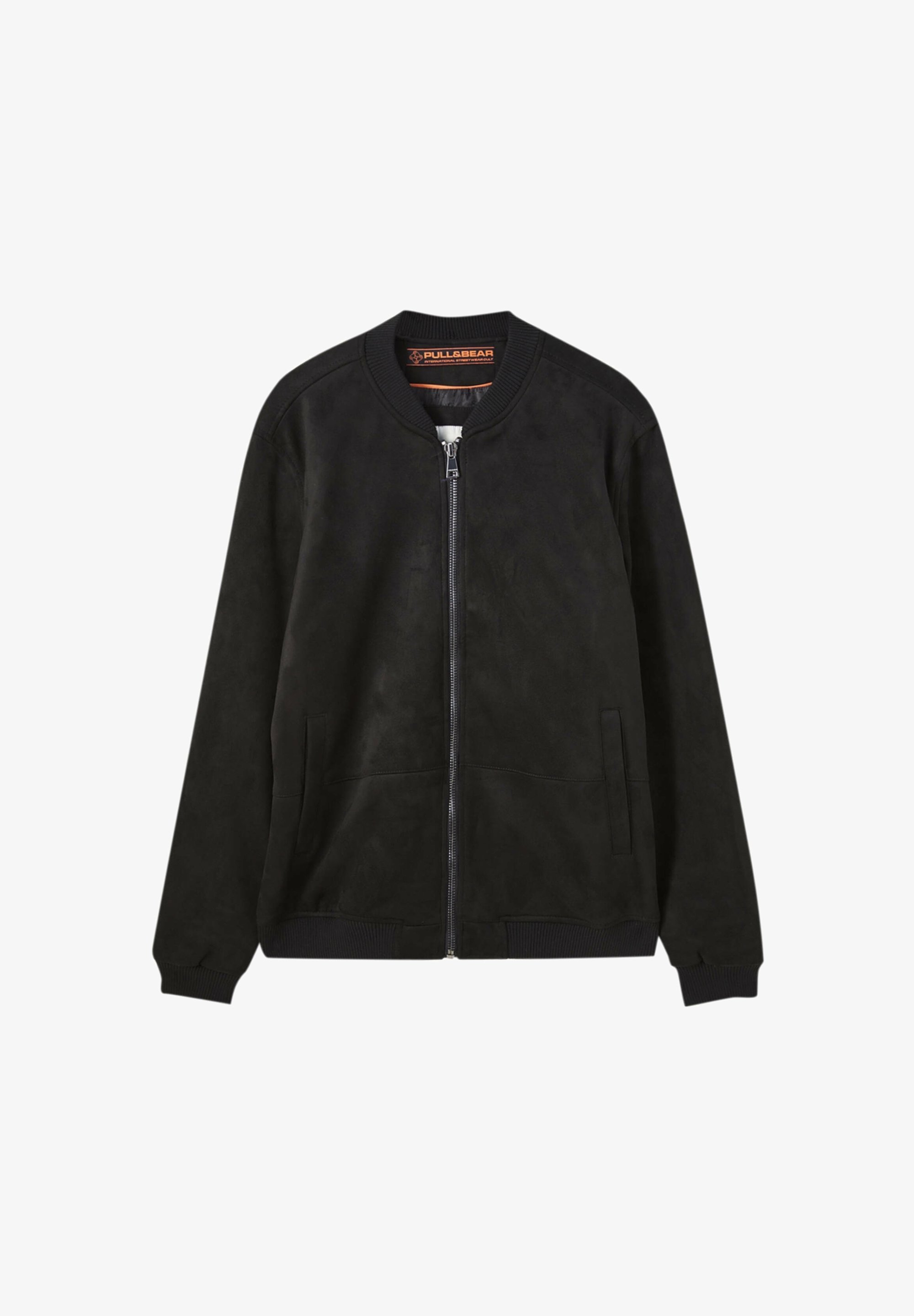 PULL&BEAR Kunstleren jas - zwart