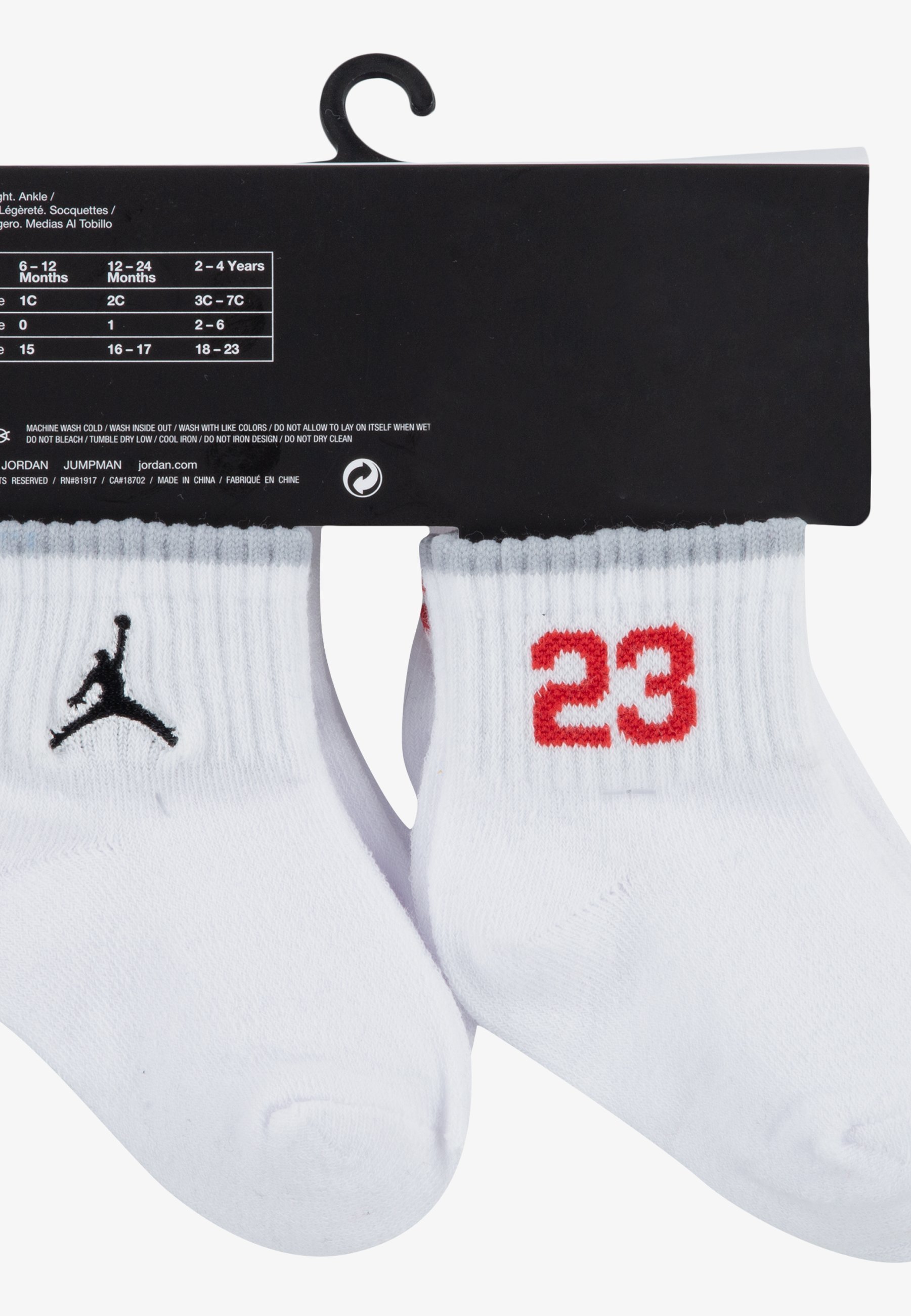 Jordan LEGACY ANKLE UNISSEX 6 UNIDADES - Meias esportivas - brancas