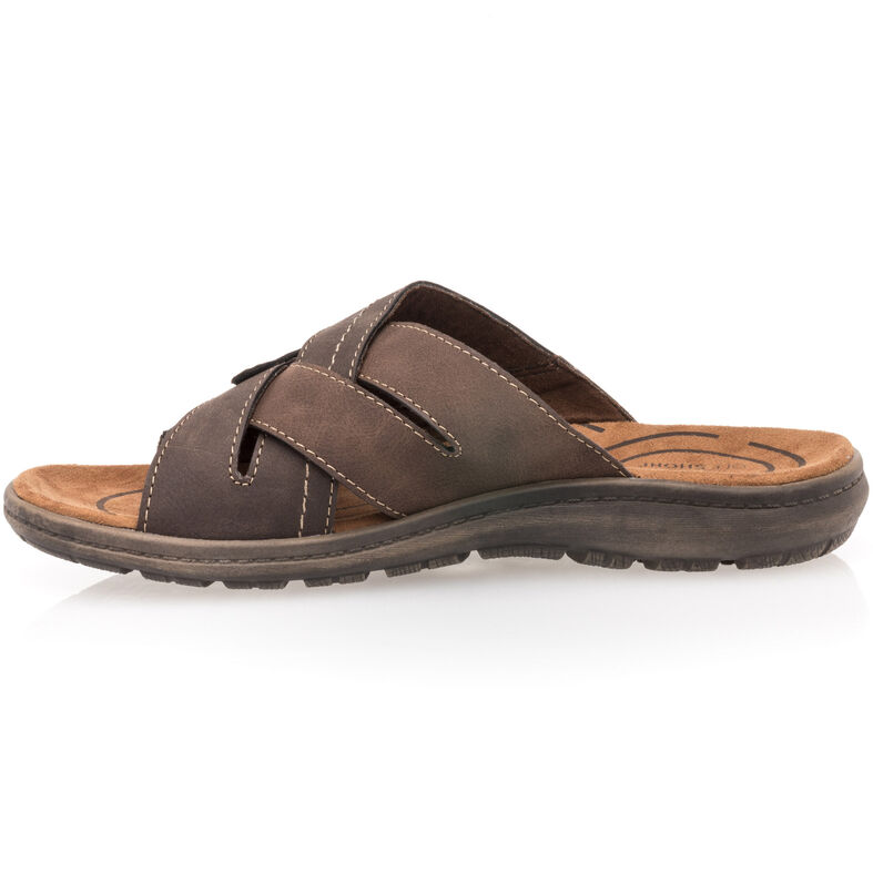  Sandálias masculinas marrons / Sapatos de bico aberto