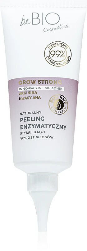 beBIO Grow Strong enzymatický peeling na vlasy a pokožku hlavy