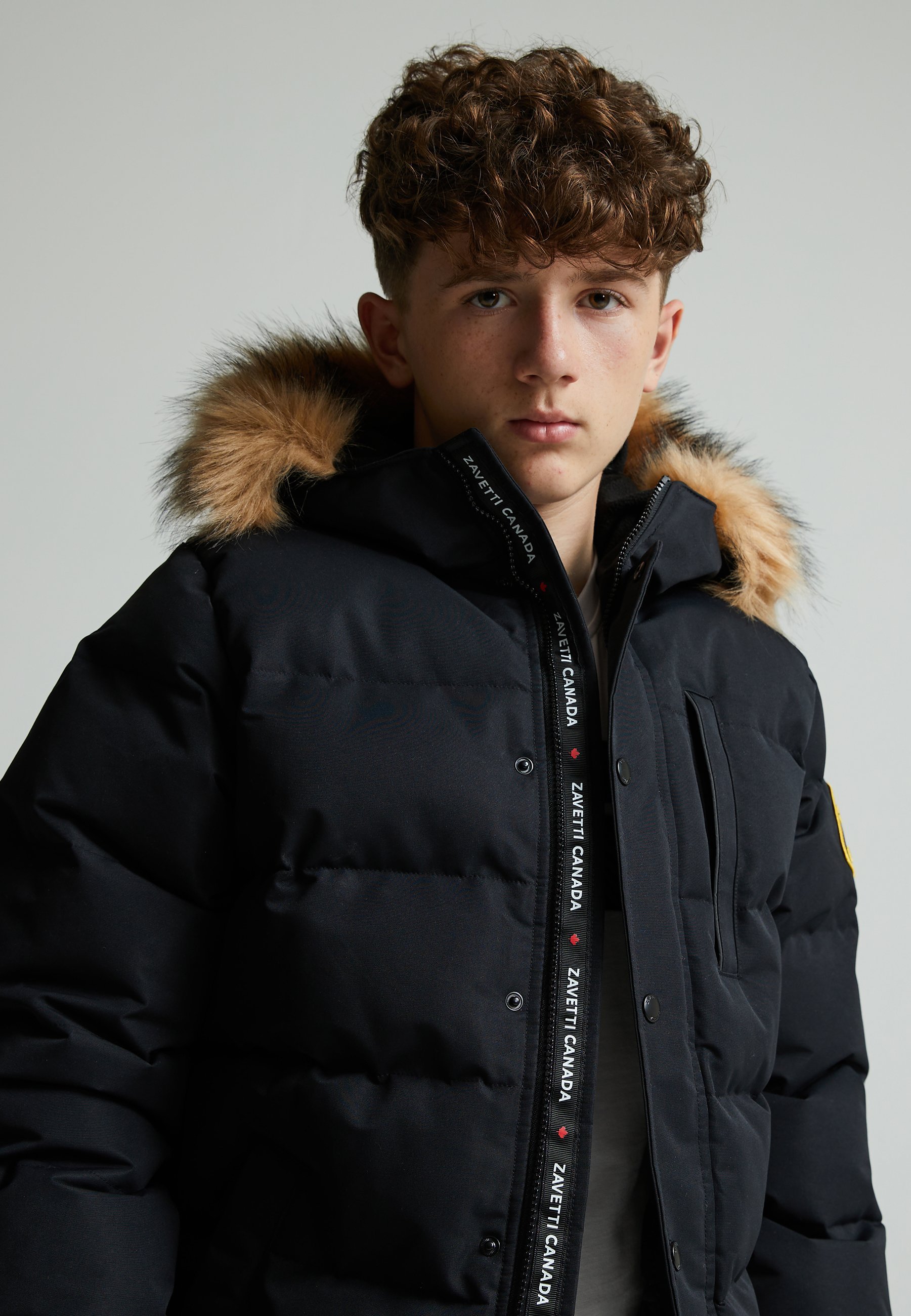 Zavetti Canada OSHAWA 3.0 PUFFER PARKA JACKET - Talvemantel - süsimusta