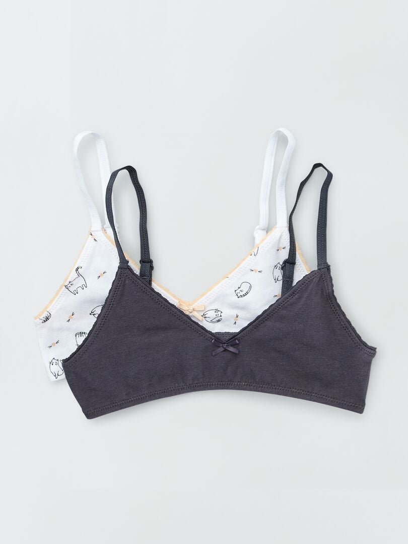 Conjunto de 2 sutiãs esportivos - BRANCOS