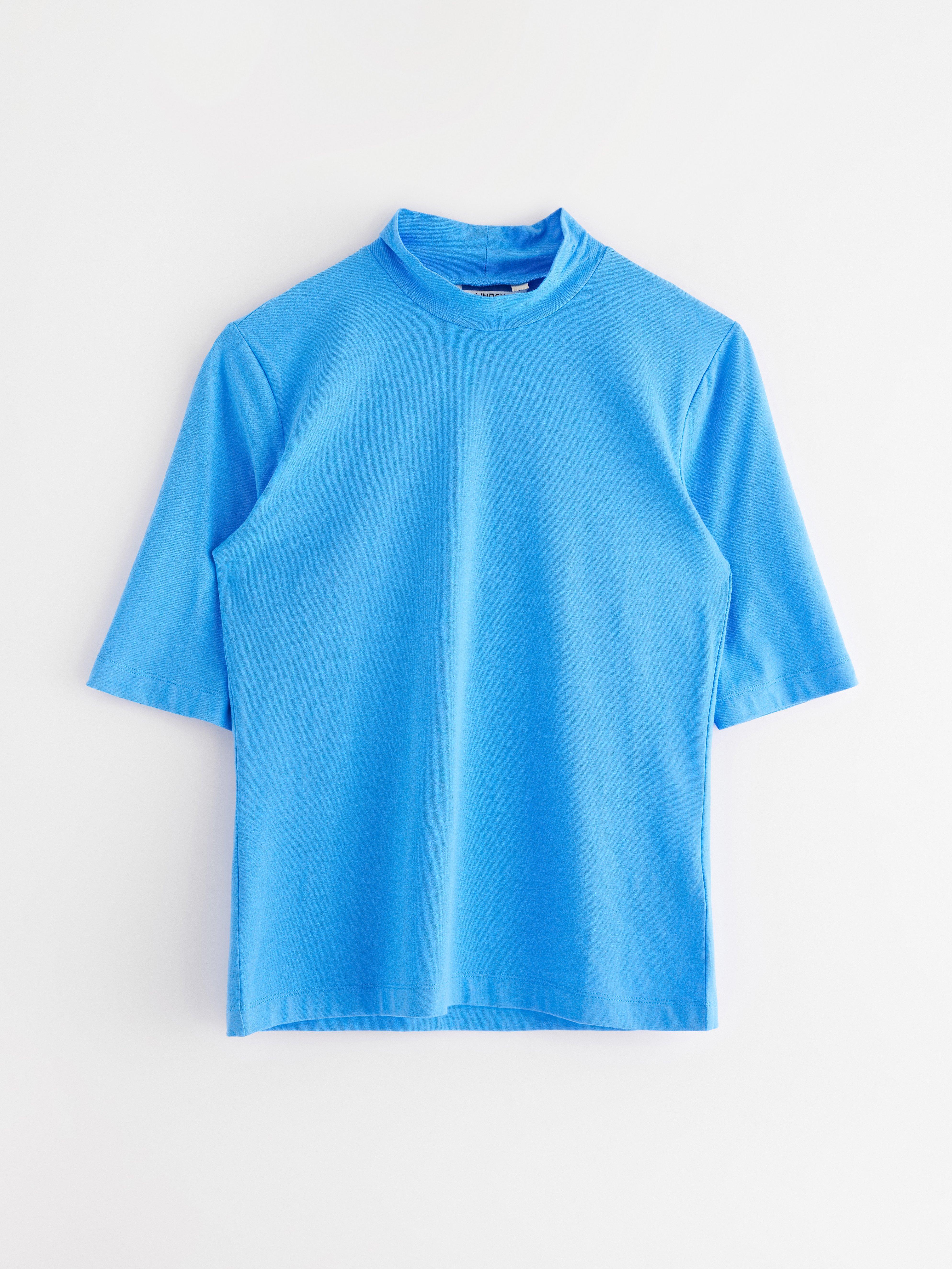 Top de manga corta azul