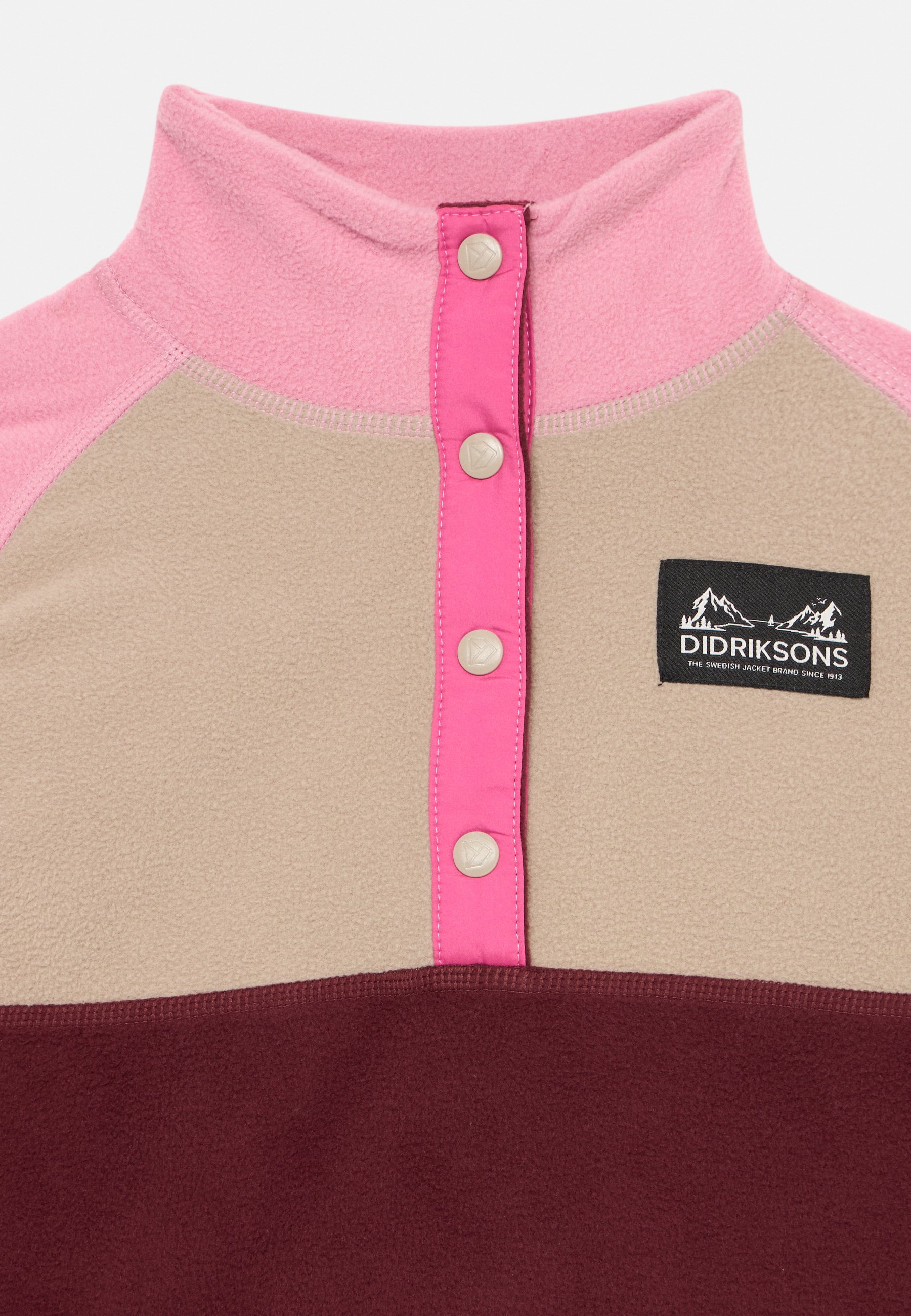 Didriksons MONTE KIDS HALF UNISEX - Fleece trui - anemonrood