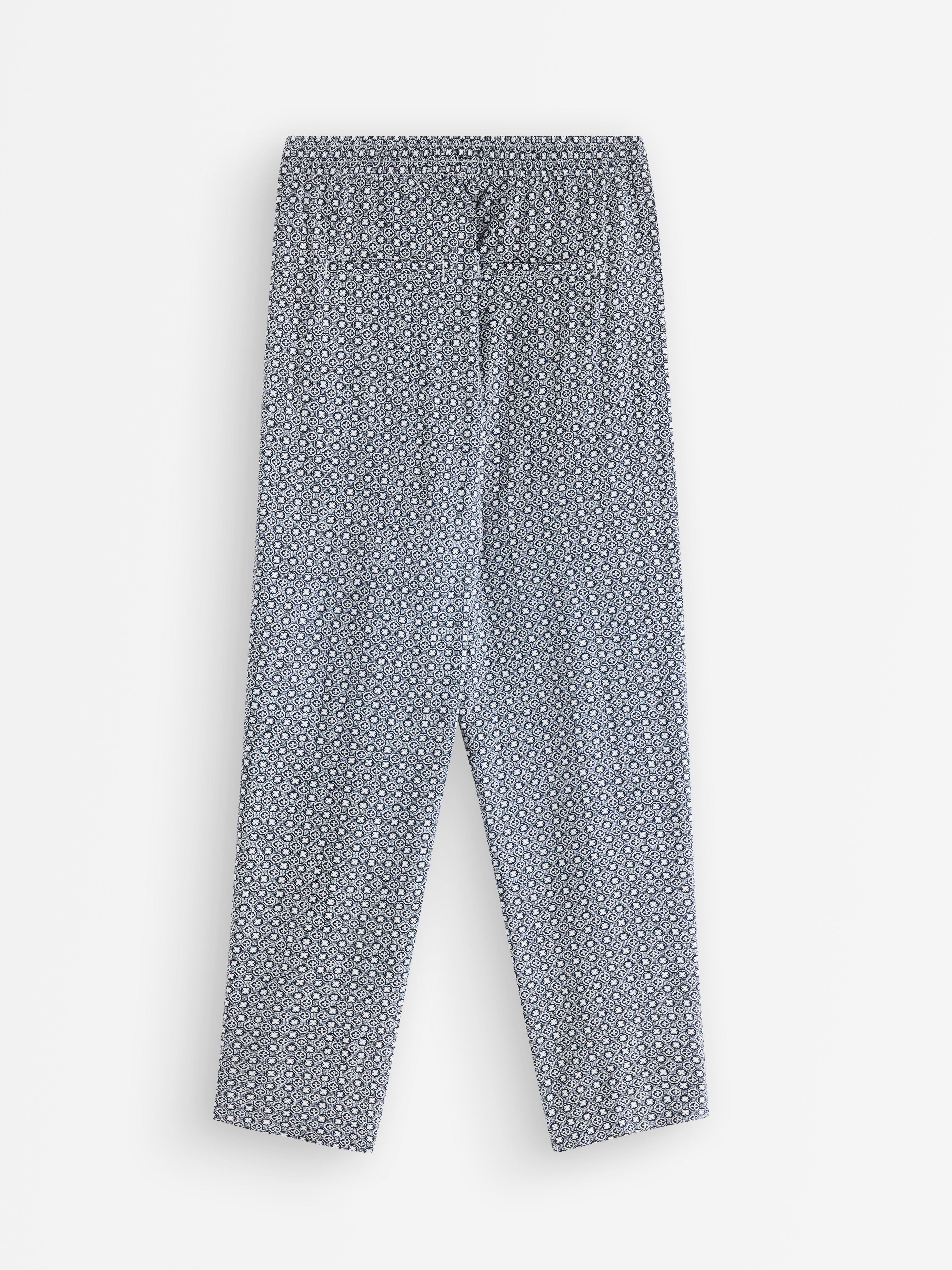 Calça cropped afunilada AVA azul marinho escuro