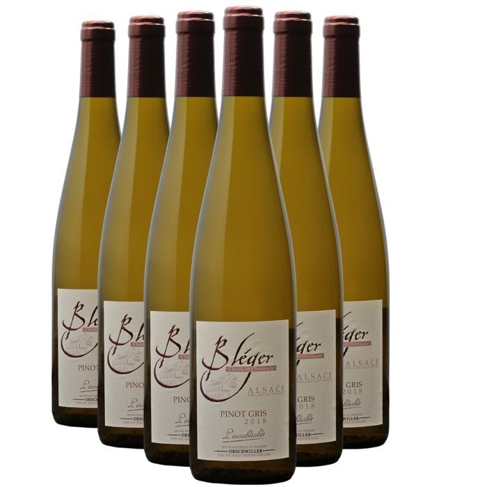Domaine Claude et Christophe Bléger Alsace Pinot Gris L'inoubliable 2024 - Vino bianco d'Alsazia (6x75cl) biologico