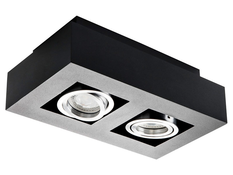 Lampa natynkowa Stobi 2-punktowa aluminiowa 25,3 cm czarna