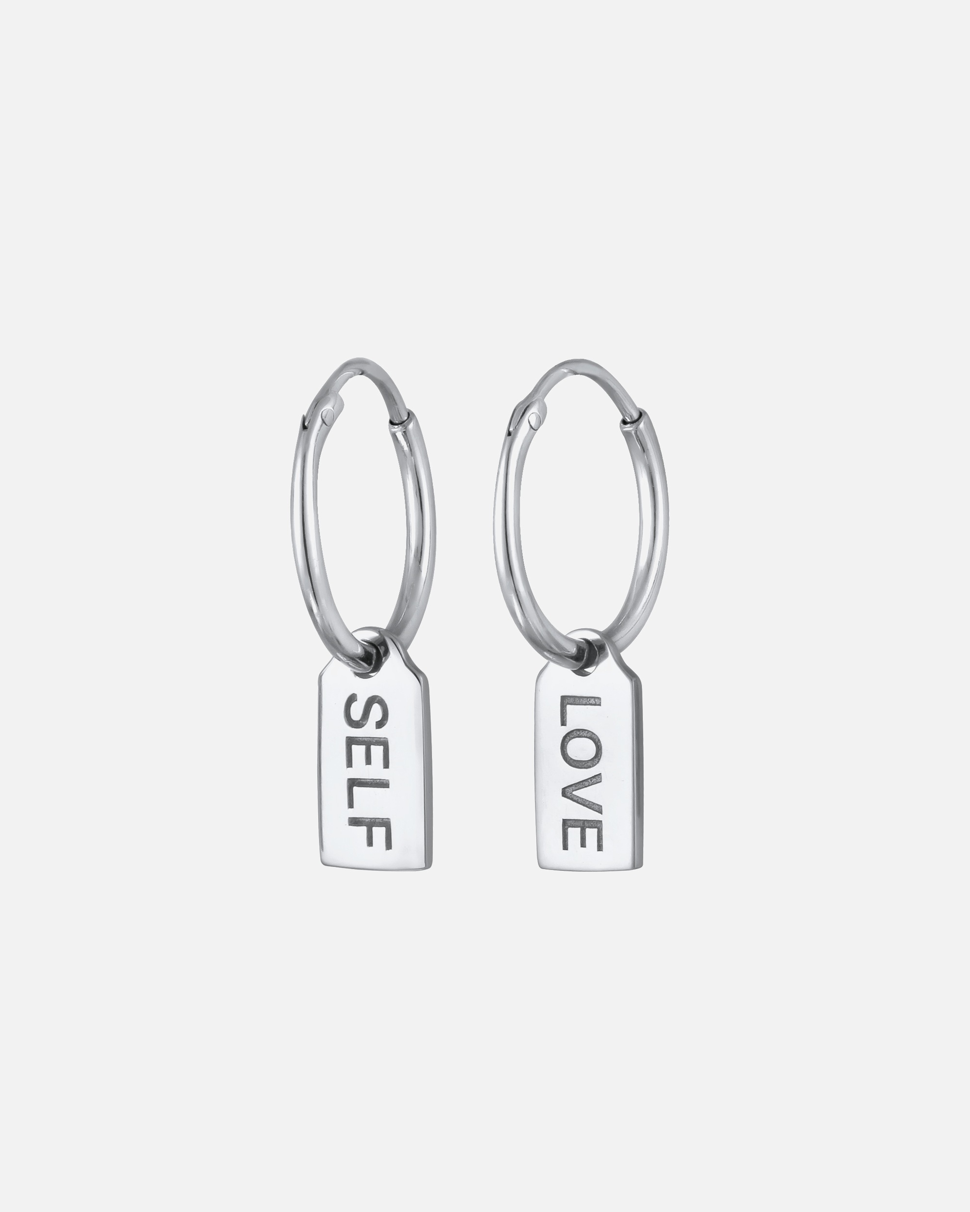 Elli Elli Créoles Femmes Plaquettes Pendentif Selflove Argent Sterling 925