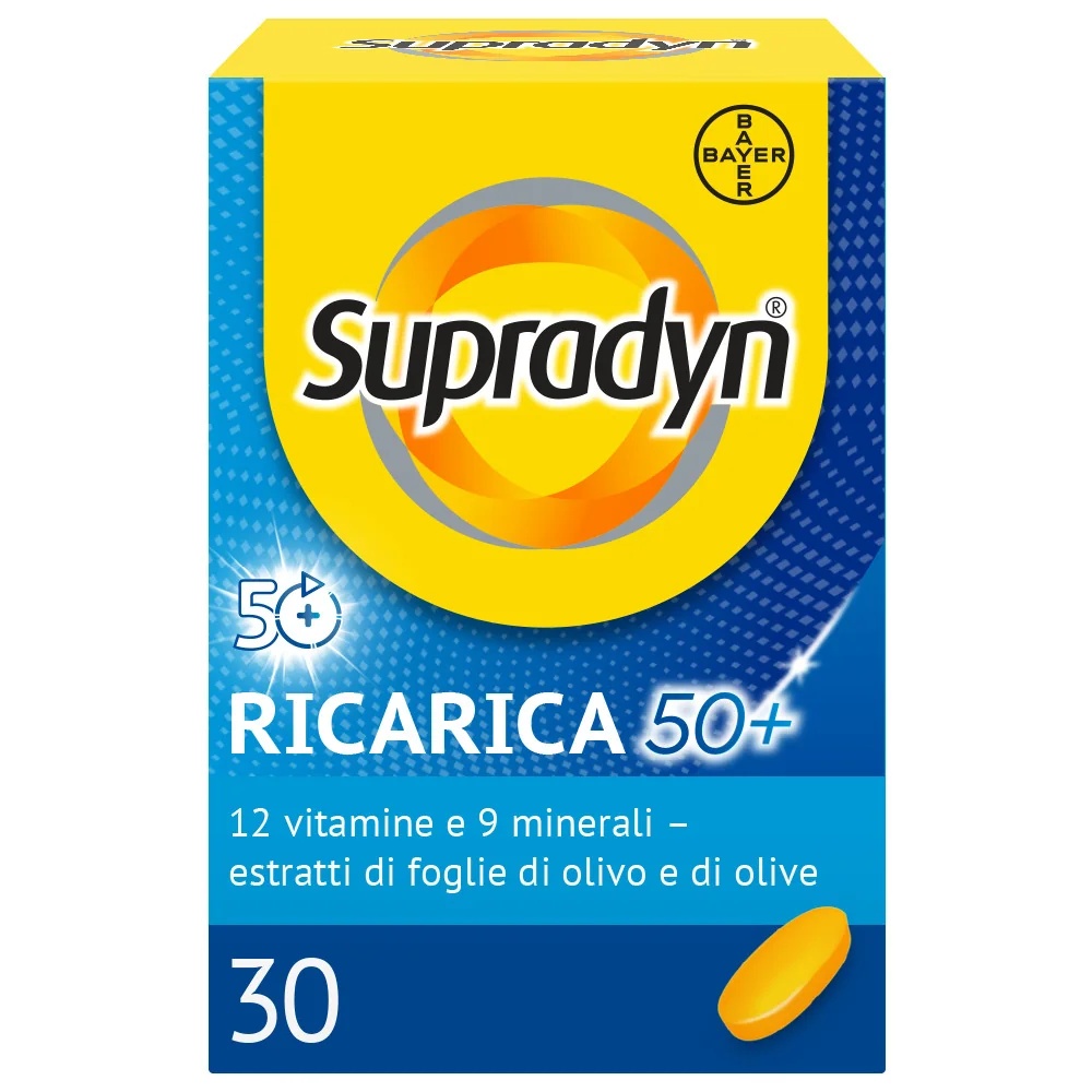 SUPRADYN Supradyn Recharge 50+ Suplemento alimentar 30 comprimidos Vitaminas e minerais