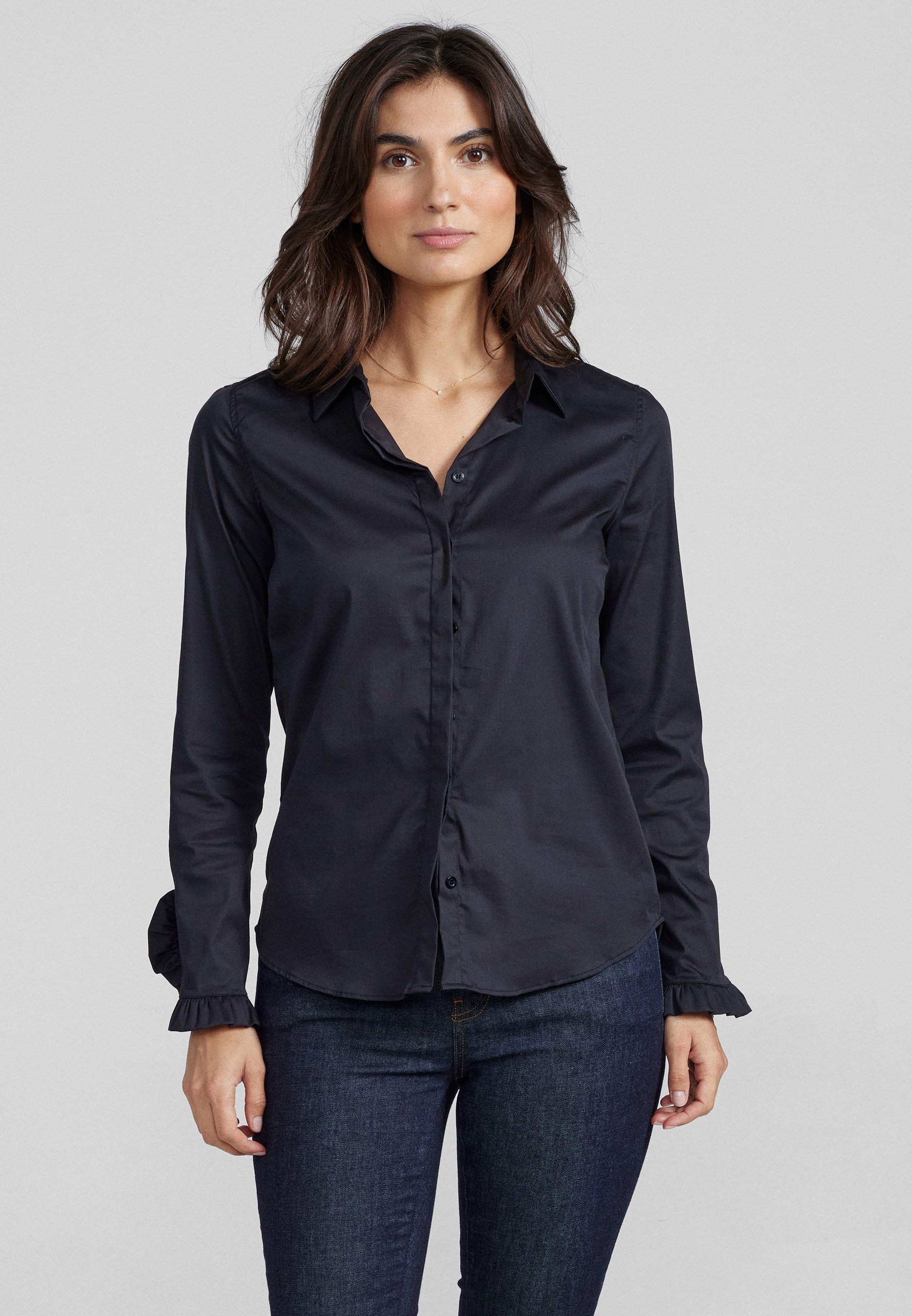 Mos Mosh MATTIE FLIP SHIRT - Blouse met knoopsluiting - zwart