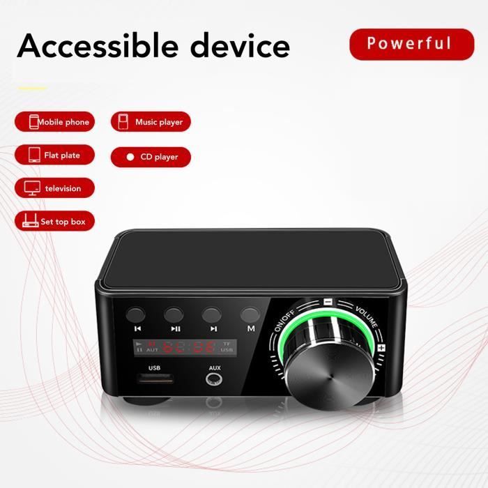 Mini amplificatore audio digitale HiFi - SALUTUYA - 80W+80W - Bluetooth 5.0 - Stereo 2.0 - DC9V-24V