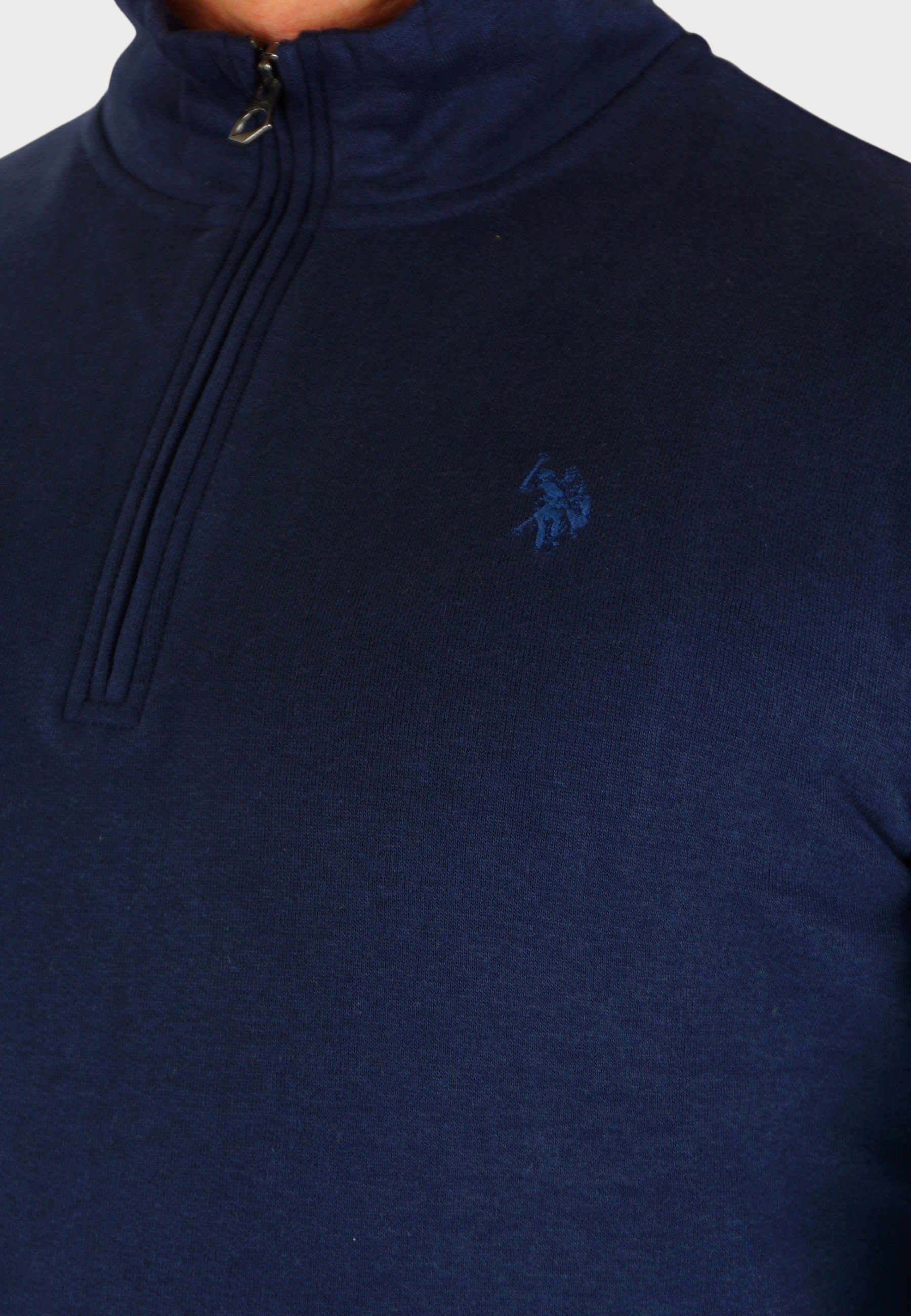 Felpa US Polo Assn. HALF ZIP - blu scuro