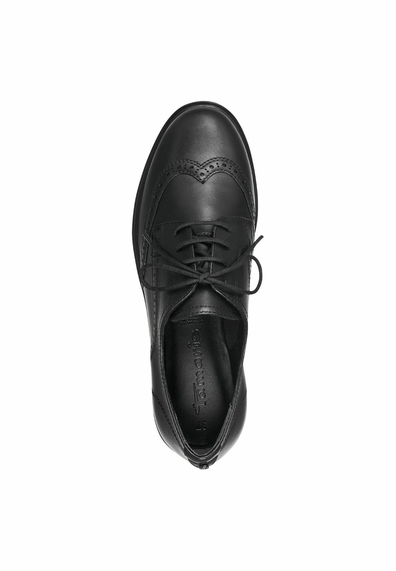 Chaussures à lacets Tamaris - cuir noir