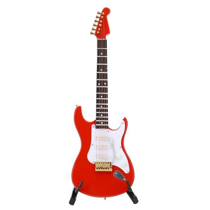 Elektrische gitaar model - SALUTUYA - Rood - Handgemaakte miniatuur