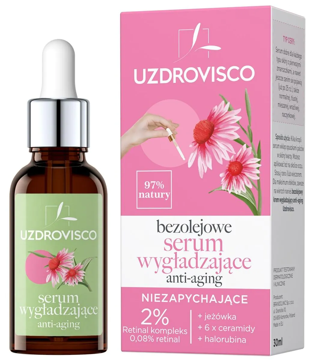 Uzdrovisco Bezolejowe serum Wygładzające Anti-Aging Niezapychające