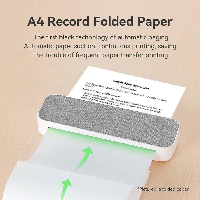 Carta per stampante termica - SALUTUYA - A4 - 2 rotoli - 210 x 30 mm di diametro - Design anti-inceppamento