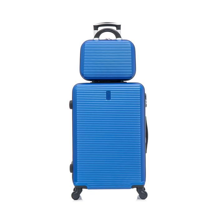 Valise Moyenne 20kg 65cm avec Vanity | Valise CELIMS Week-end | ABS | Cadenas | Bleu