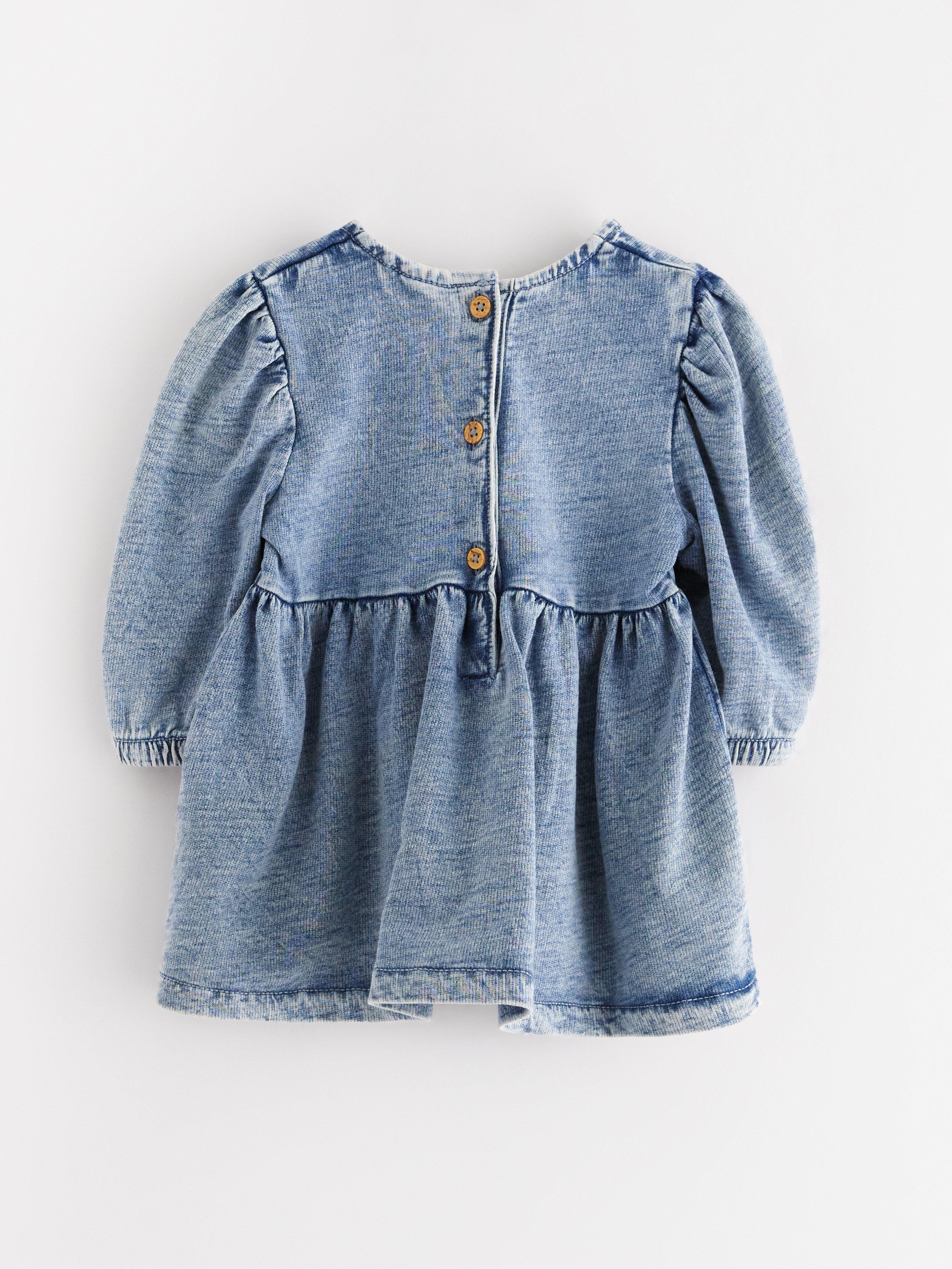 Vestido de malha jeans claro