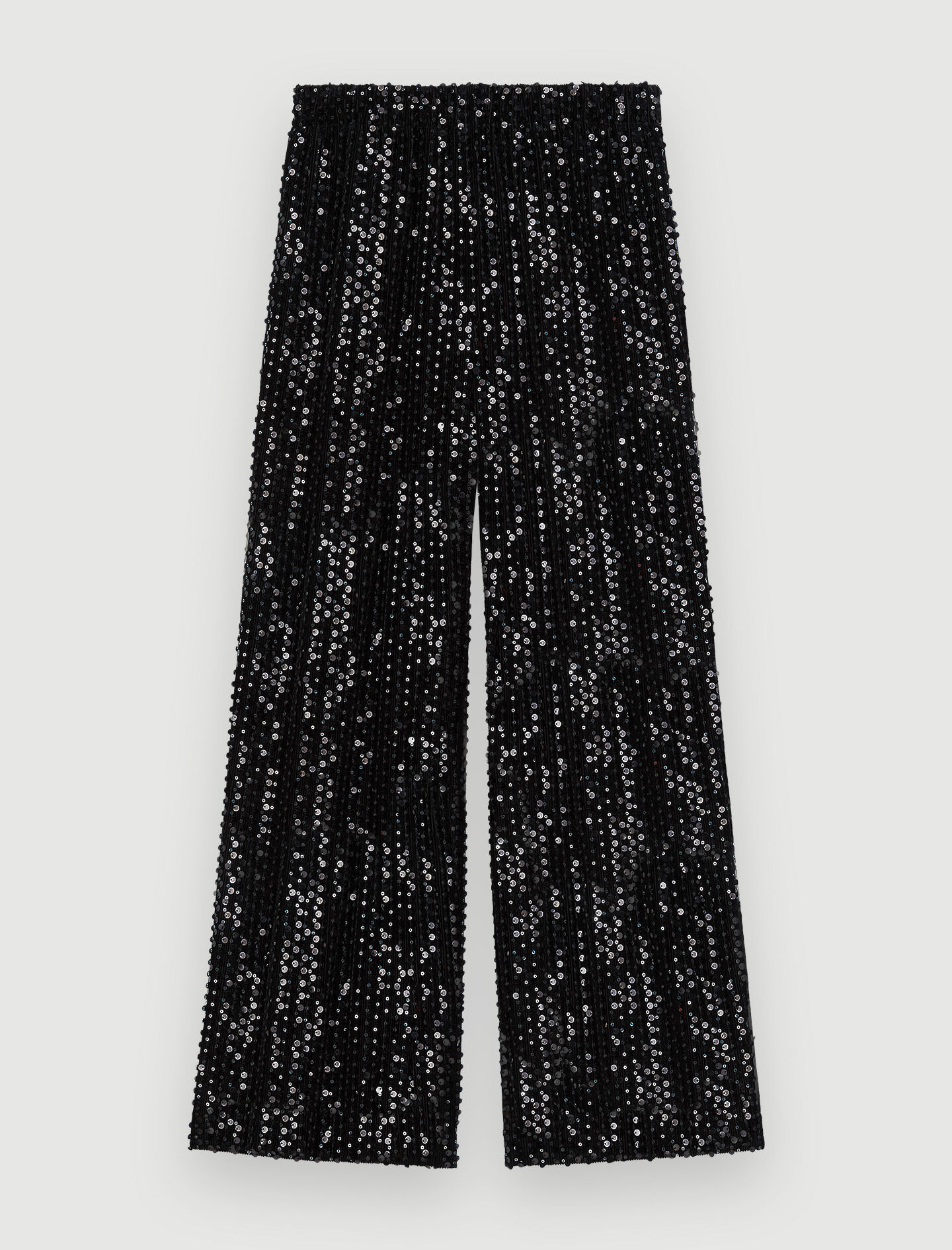 Pantaloni din catifea și paiete - Negru