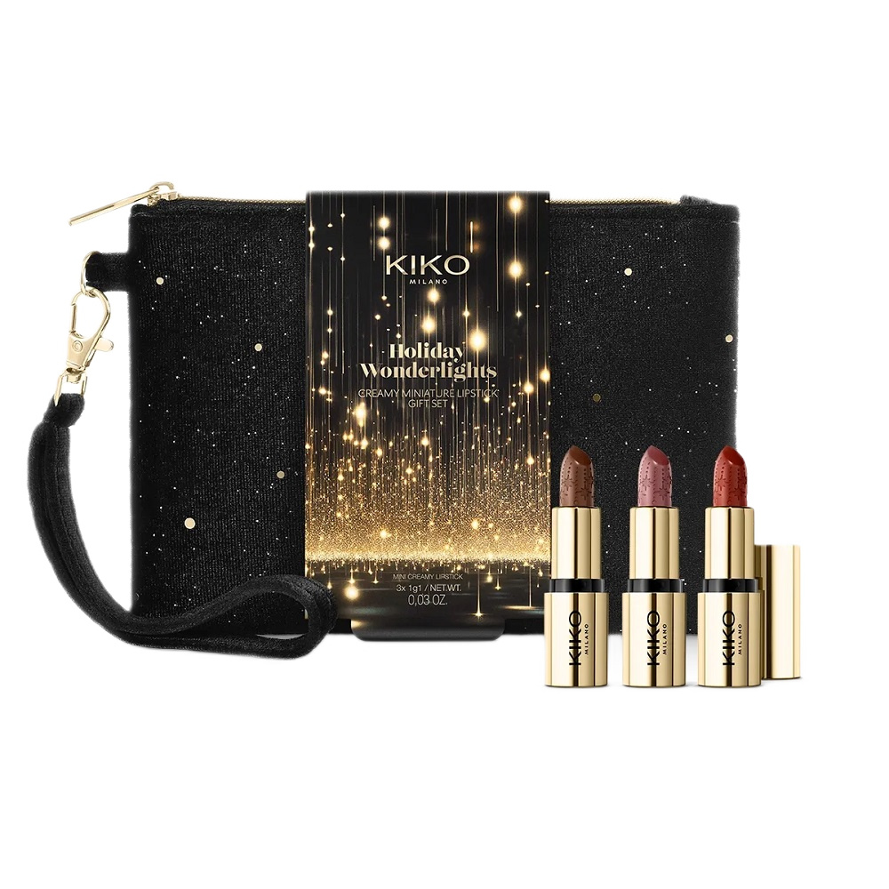 Kiko Milano Holiday Wonderlights Cremet Miniature Læbestift Gavesæt