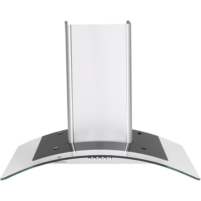 Decoratieve afzuigkap - CONTINENTAL EDISON - CEH60GS2 - Klasse A - 60 x 47 x 50/84 cm - Roestvrij staal / Glas