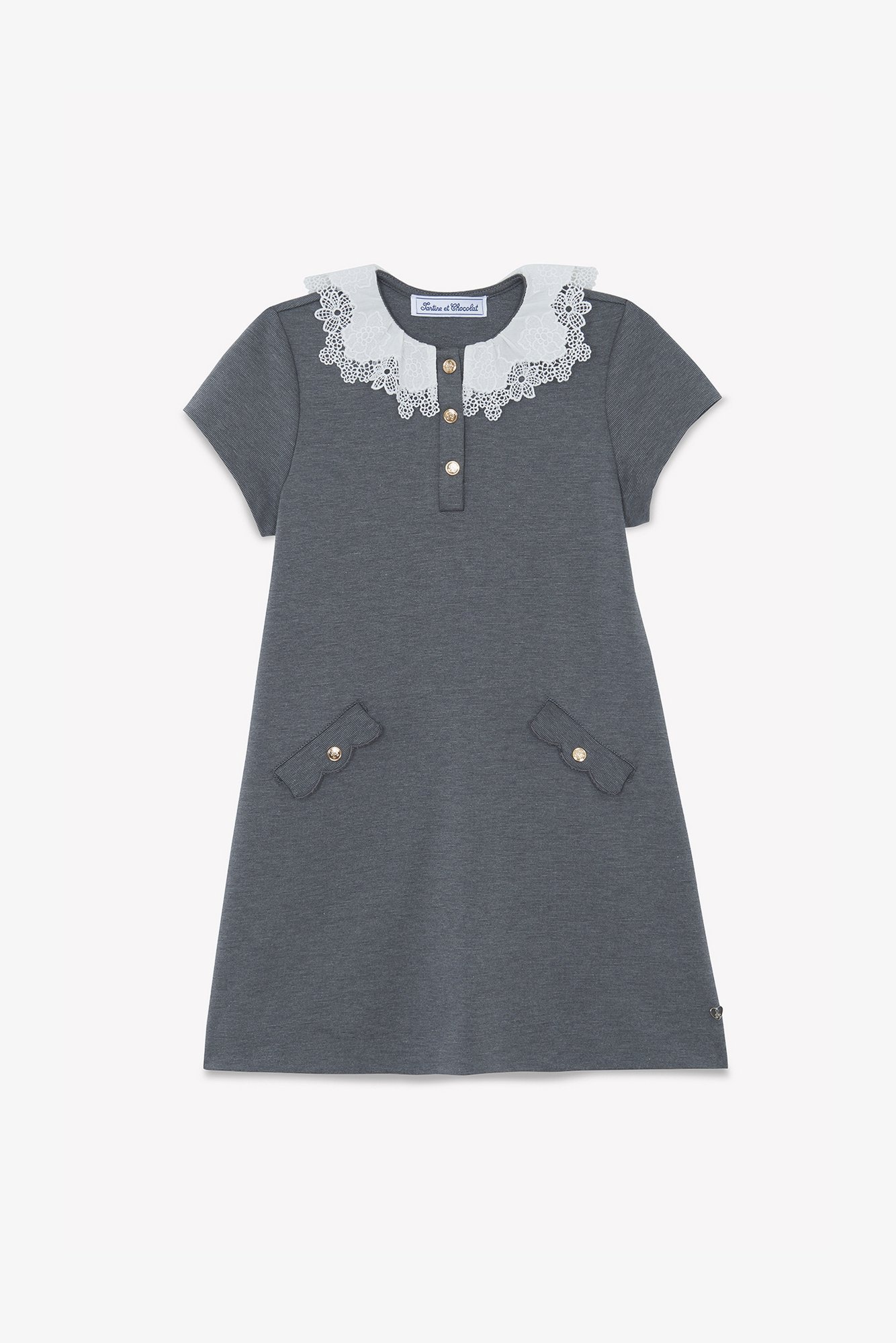 Tartine et Chocolat ROBEX - Pulloverkleid - Dunkelgrau