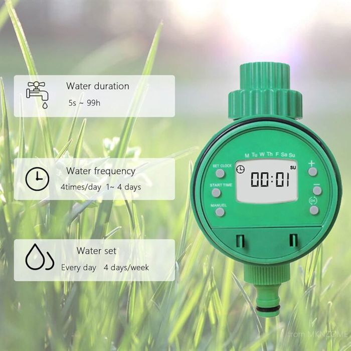 Timer automatico per l'irrigazione, programmatore per l'irrigazione di giardino, balcone, cortile e sistema di irrigazione per piante.