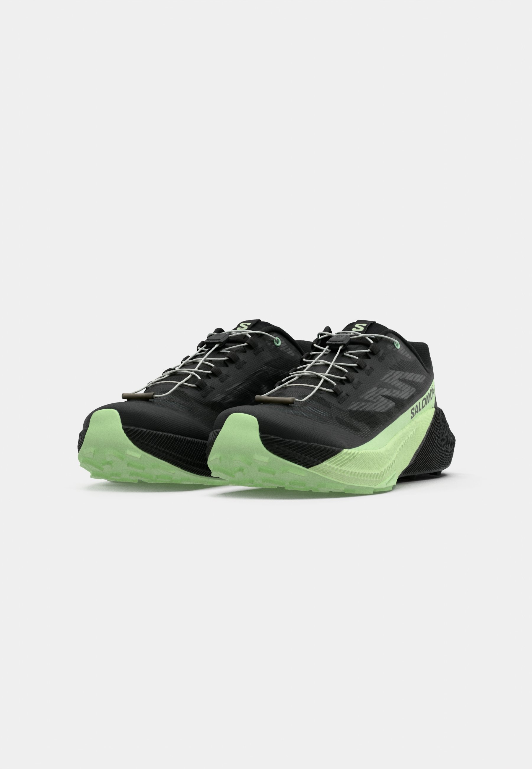 Salomon PULSAR - Trailrunningschuhe - Schwarz/Patinagrün