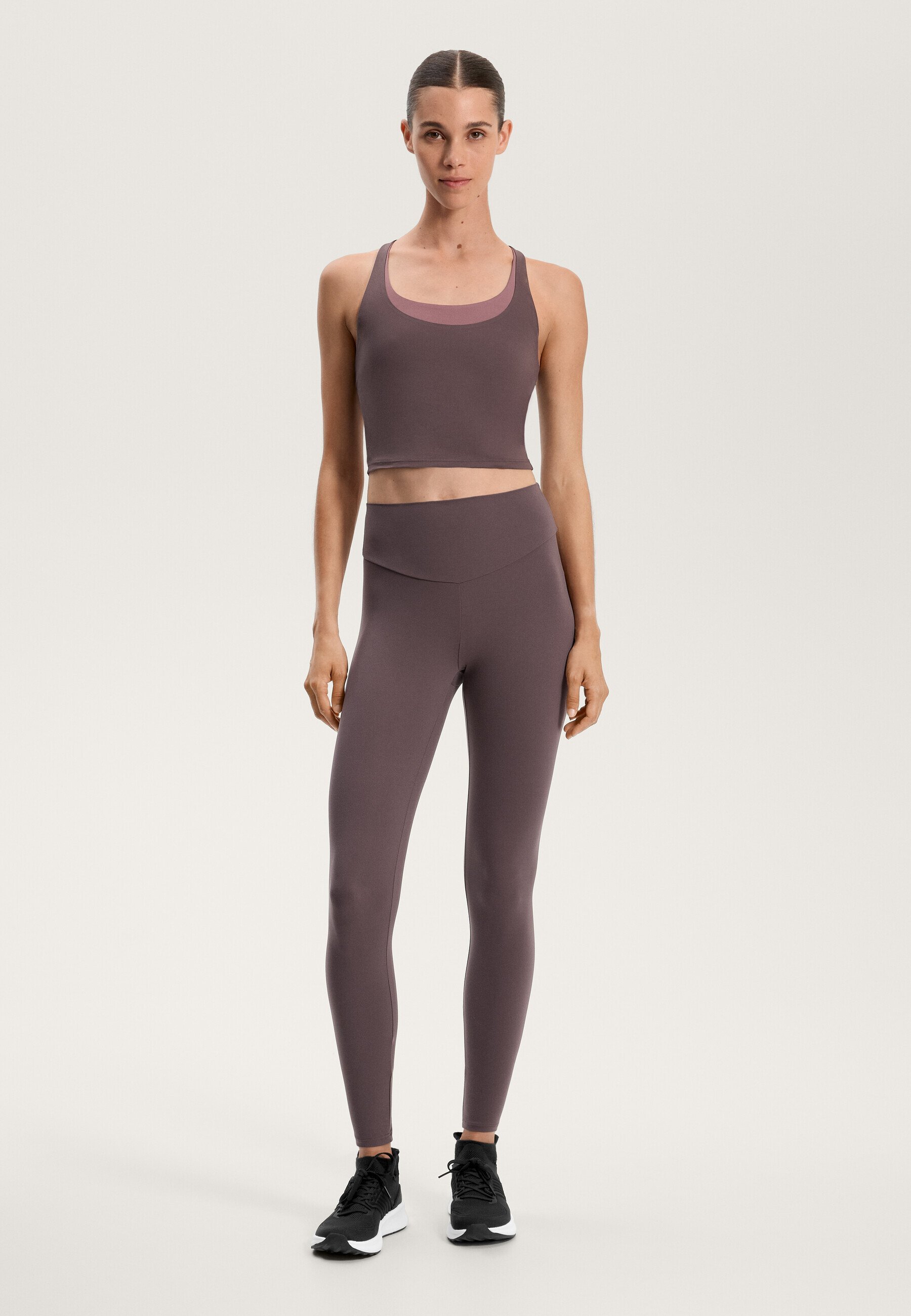 OYSHO COMFORTLUX OVERLAY - Sportbeha - bruin