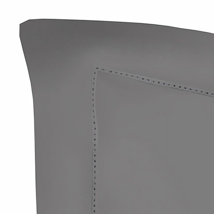 Funda de almohada de algodón percal gris, 63x63 cm, de Soleil d'ocre