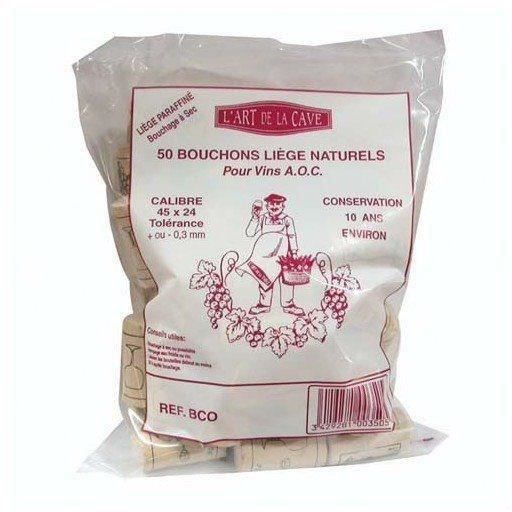BOUCHONNERIE JOCONDI Bouchon cylindrique en liège paraffiné x50 - 45x24 mm