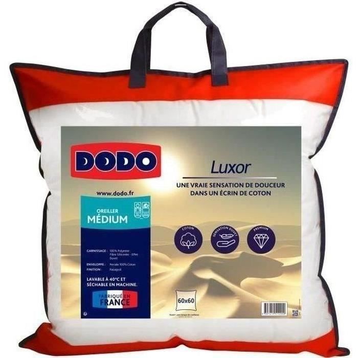 Almohada DODO LUXOR 60x60 cm - 100% algodón - Efecto plumón
