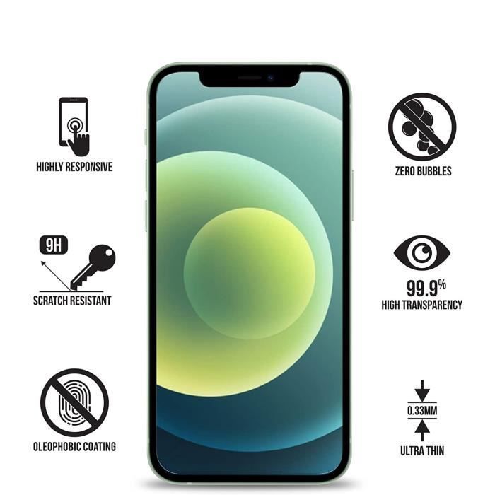 Coque antichoc pour iPhone 12 et 2 Verres Trempé Film Protection Ecran Phonillico®