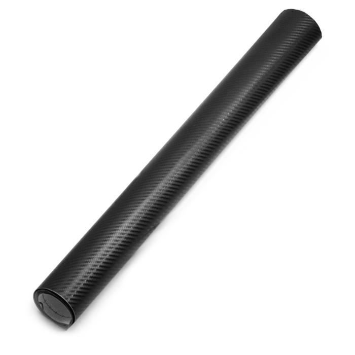 Adhesivo para coche con diseño de fibra de carbono - Nuevo - 150 cm x 60 cm - Negro - Duradero