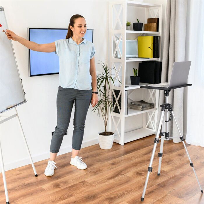 Verstelbaar aluminium statief voor fotografie- en videoprojectoren (53-136 cm) met plateau
