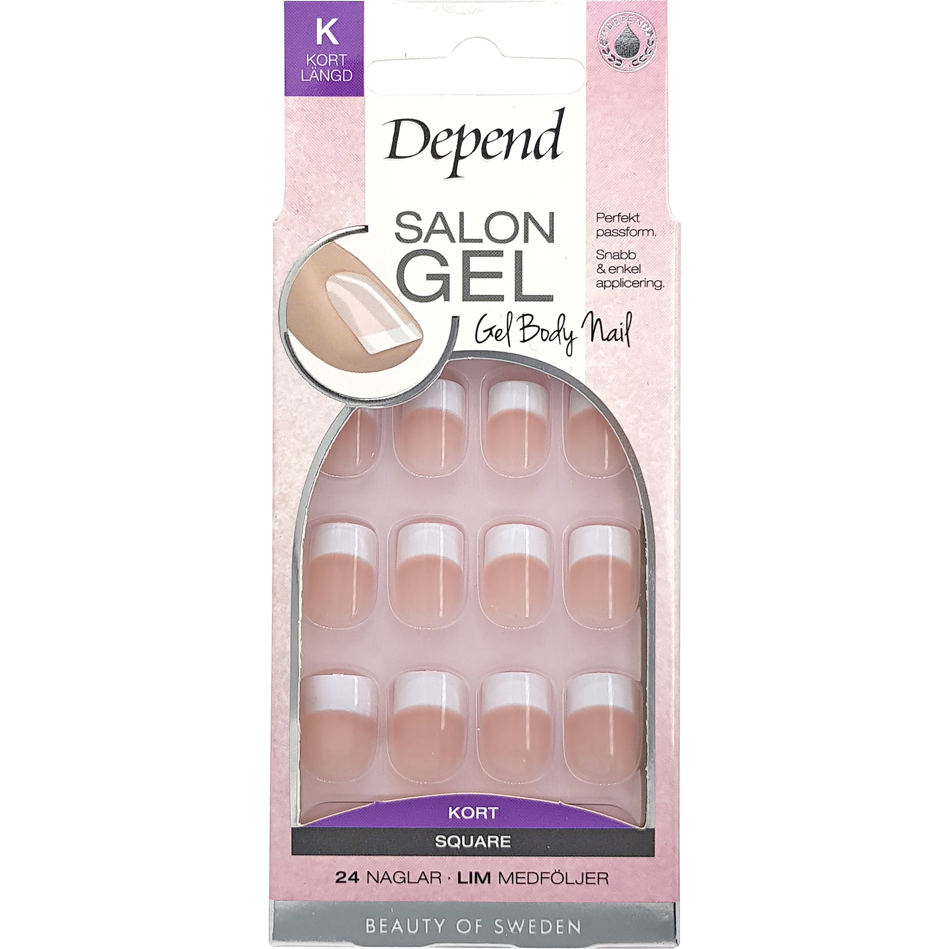 Salon Gel Short Square Pink - Depend
