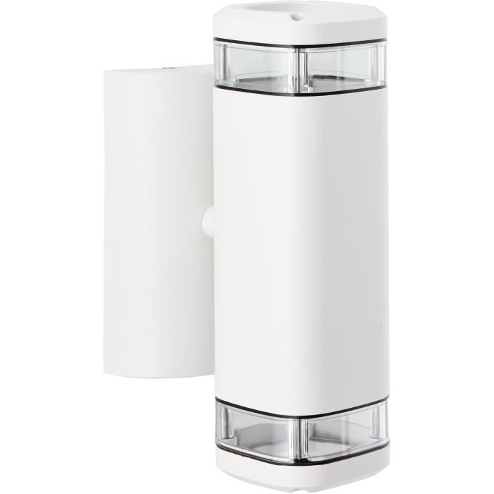Aplique de pared exterior - BRILLIANT - JANDY - Blanco - Metal/cristal - GU10 máx. 2x18W - IP44