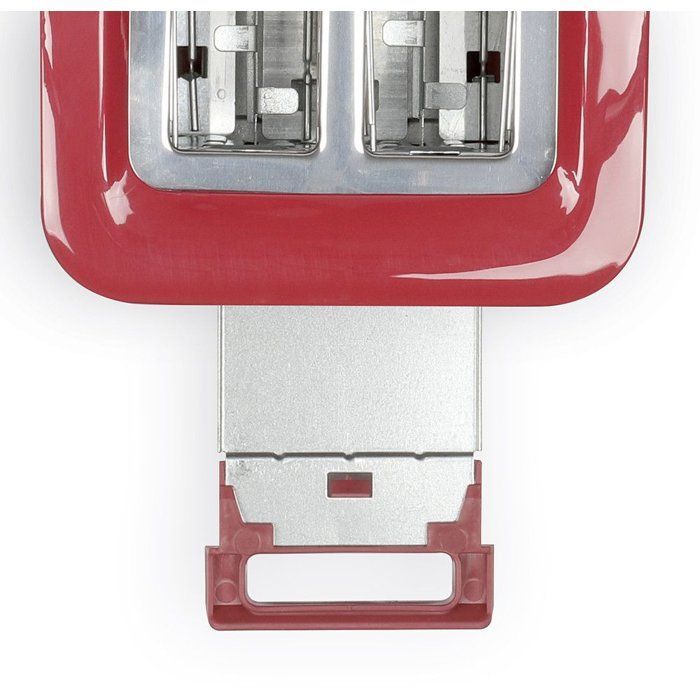 Tostadora de 2 rebanadas - LIVOO - DOD162RC - 750 W - Termostato ajustable: 7 niveles - Roja
