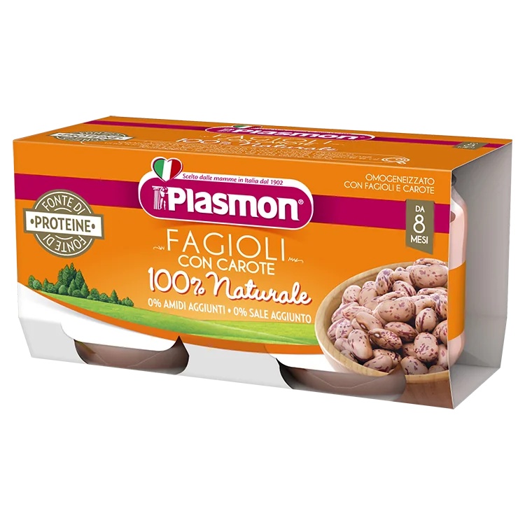 Plasmon Feijões homogeneizados Plasmon Borl2X80 g Desmame