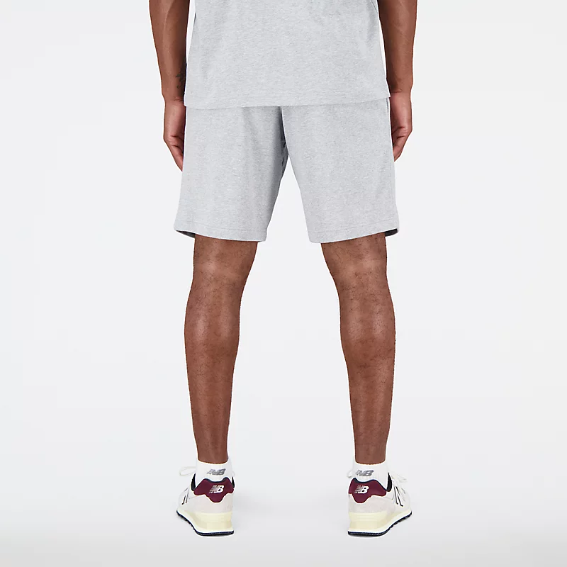 Essentials Herren-Shorts aus French Terry mit gestapeltem Logo – Sportgrau