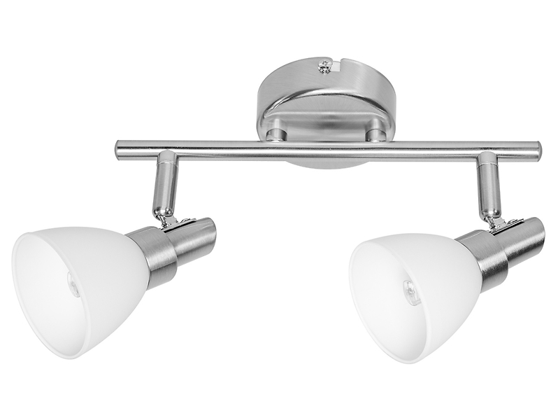 Spot LED 2-punktowy aluminiowy srebrny