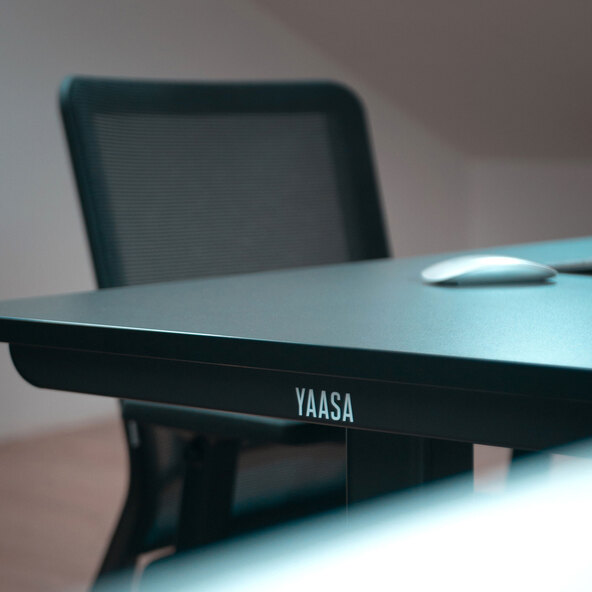 Elektrisch in hoogte verstelbaar bureau, Bureau Basic, antraciet