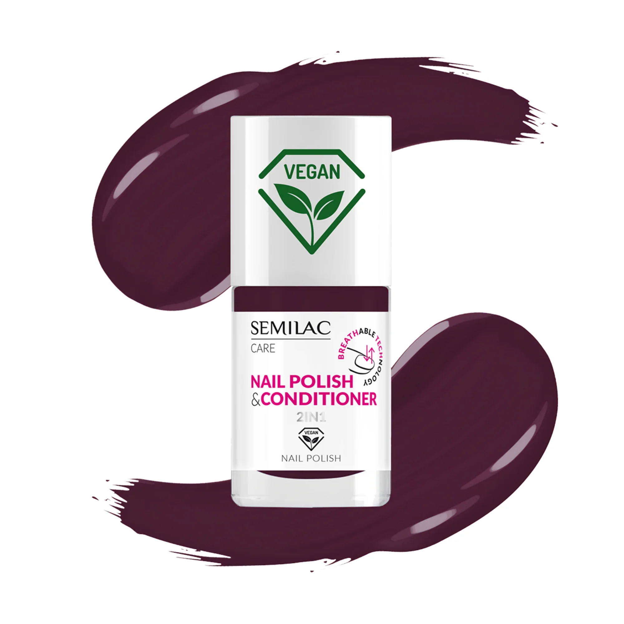 Nail Polish BREATHable TECHnology Nail Polish & Conditioner 2in1 - Smalto