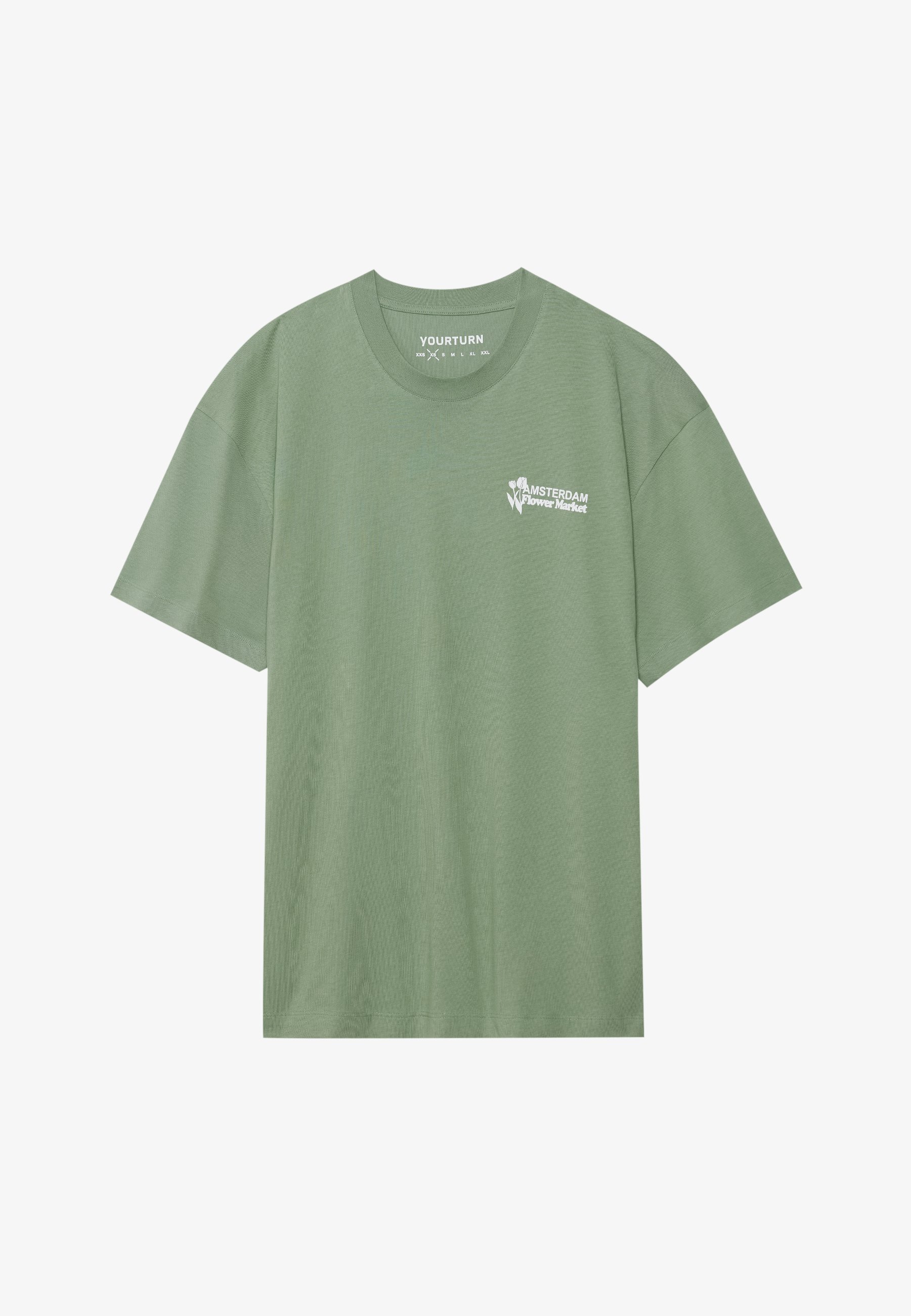 YOURTURN UNISEXE - T-shirt imprimé - vert