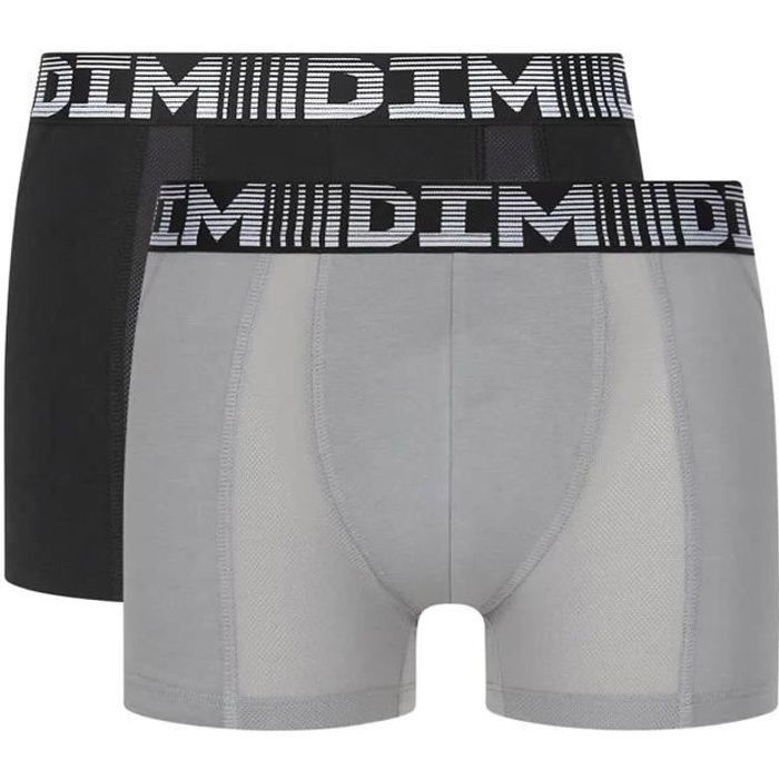 Calzoncillos bóxer de algodón 3D Flex Air para hombre - DIM - Paquete de 2 - Malla abierta ultratranspirable