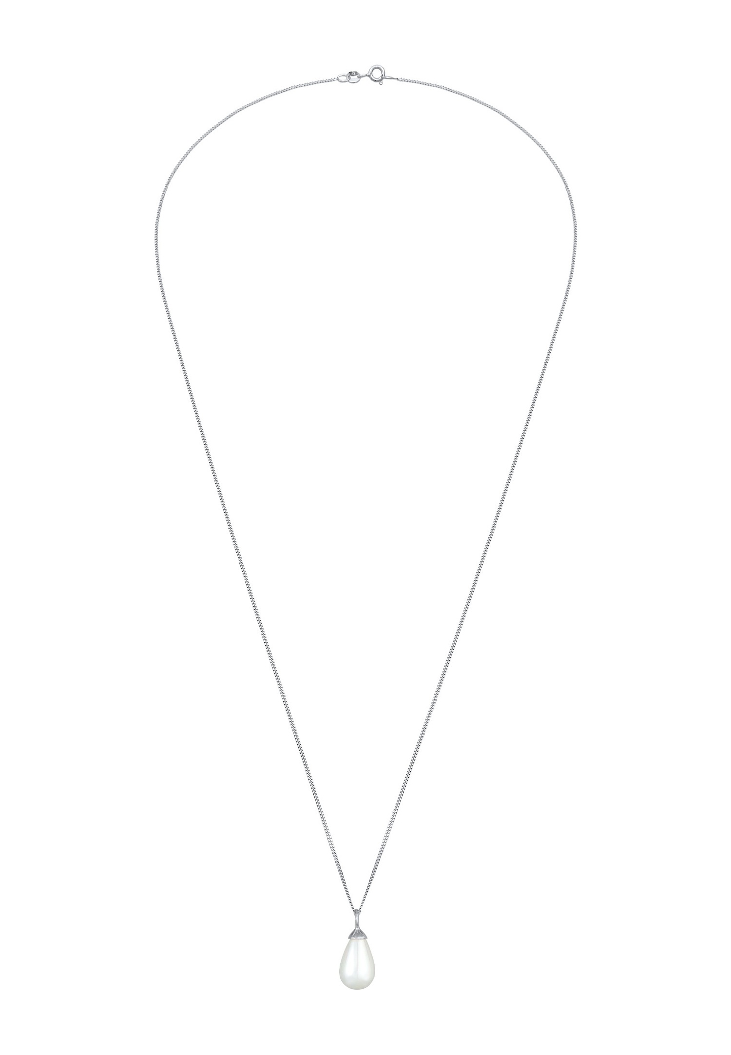 Nenalina Pendentif femme goutte classique avec perle de culture d'eau douce en argent sterling 925