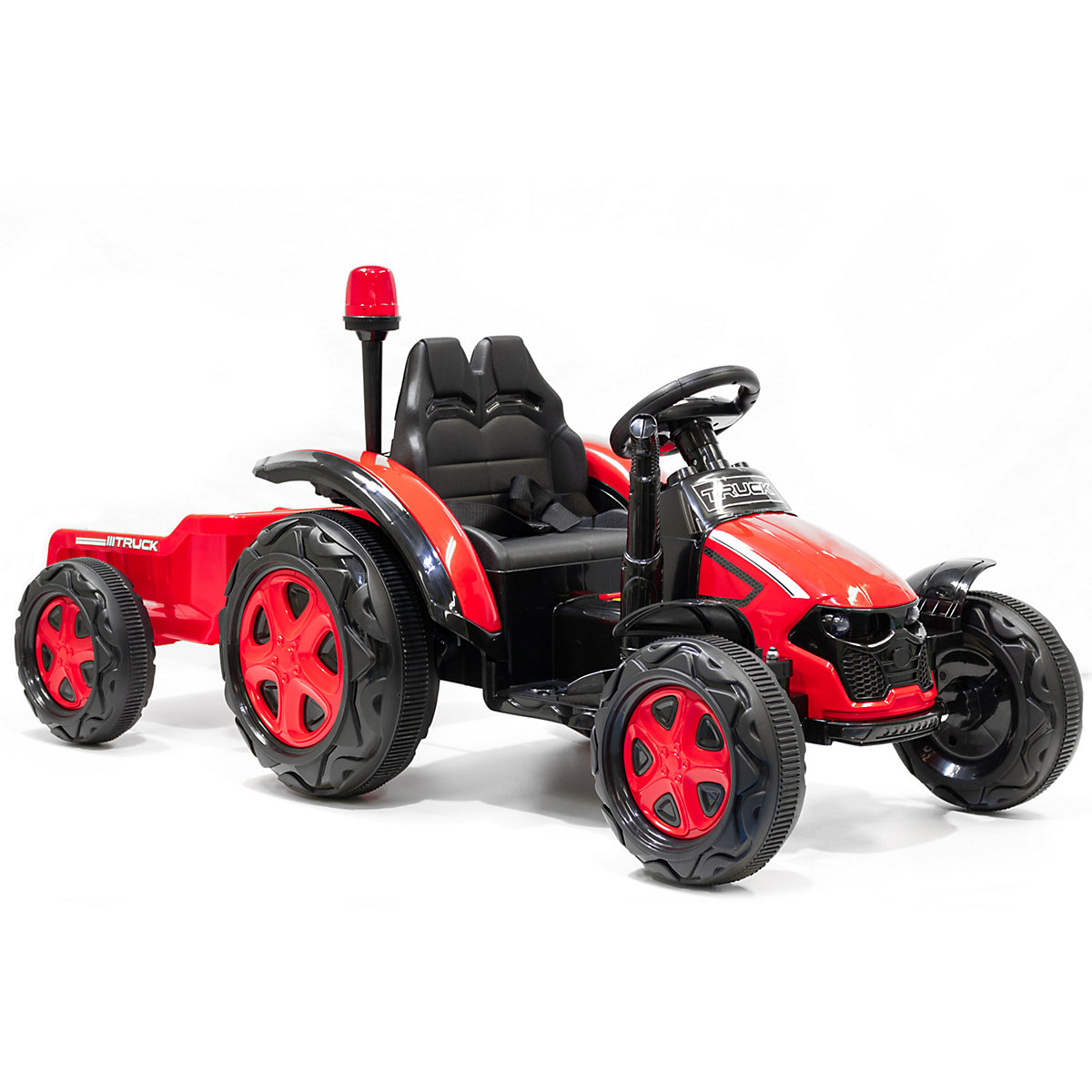 Kidcars elektrische tractor voor kinderen 2x30W 12V 7Ah 2.4G RC incl. aanhanger groen