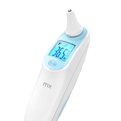 „Mx Health 2-in-1“ skaitmeninis termometras ausims ir kaktai, elektroninis termometras su infraraudonųjų spindulių jutikliu, 1 vnt.