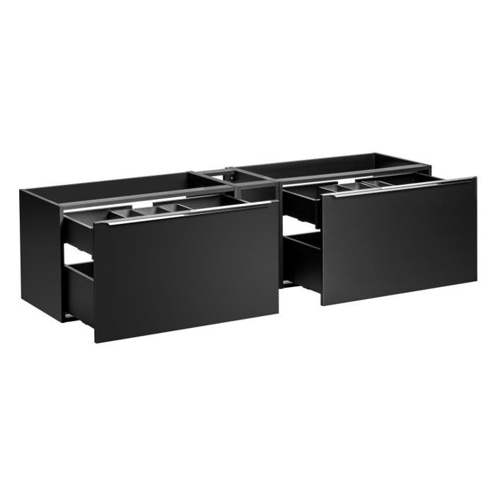 Conjunto para banheiro - GENÉRICO - Rosario Preto - Cuba dupla - 180 cm - Design moderno